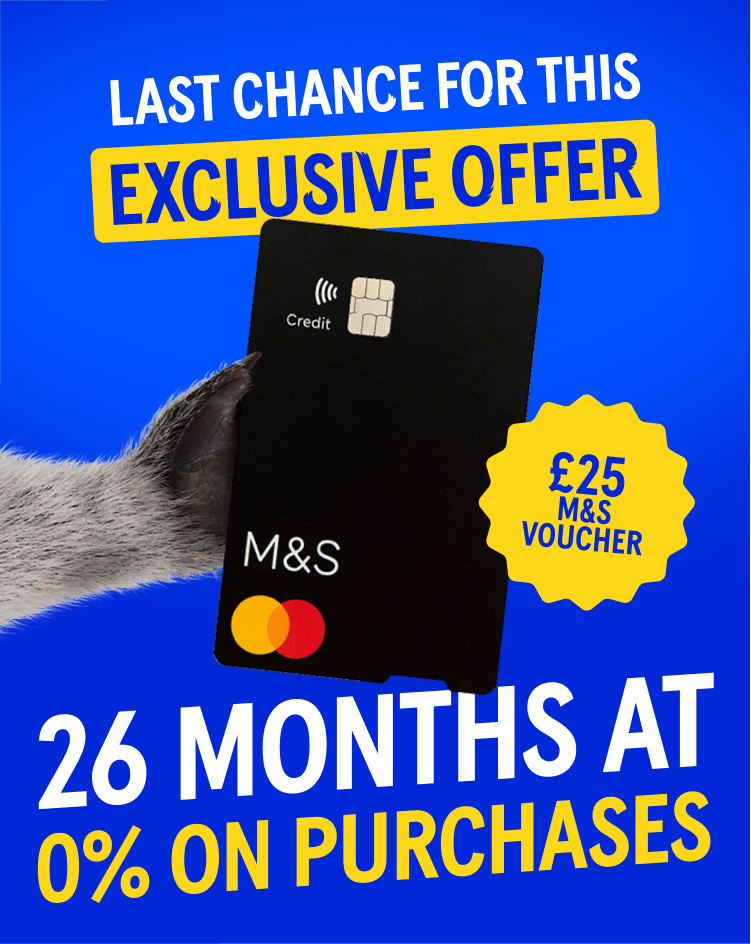 Exclusive offer: £25 M&S voucher when you take out a M&S Purchase Plus credit card
