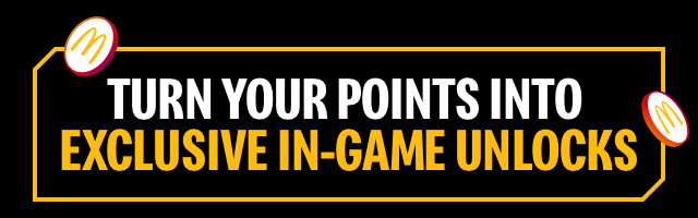 Bold text reads 'Earn points to unlock exclusive in-game content'