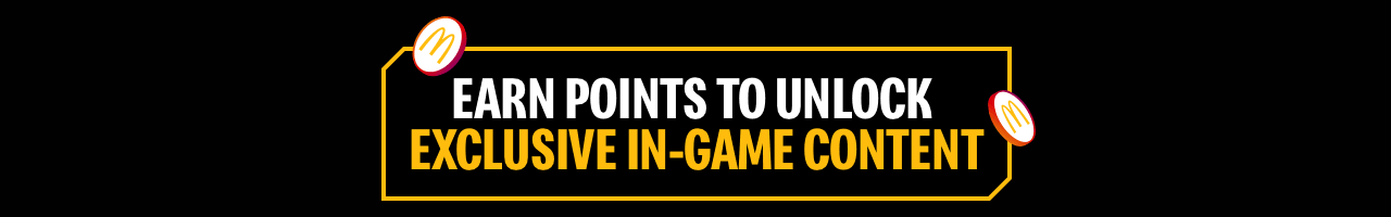 Bold text reads 'Earn points to unlock exclusive in-game content'