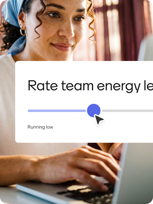 Screenshot of Menti Pulse weekly team check-in