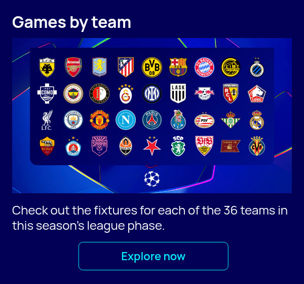 Games by team