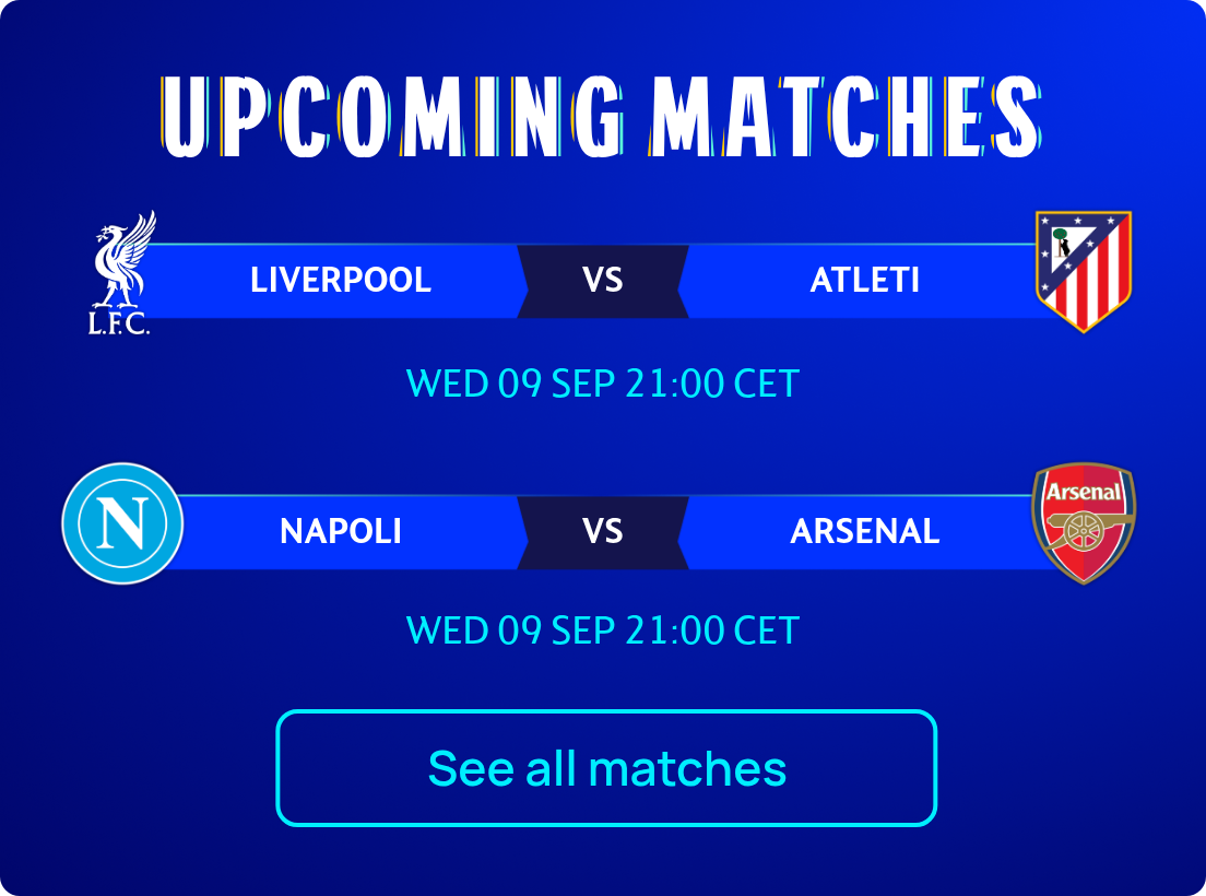Upcoming matches