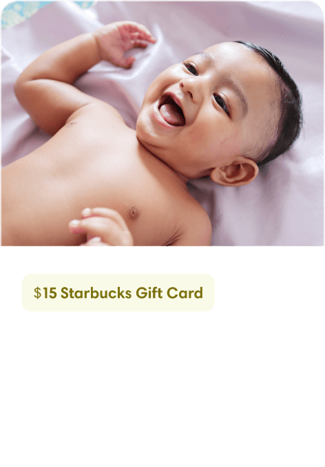 there’s a smiling baby