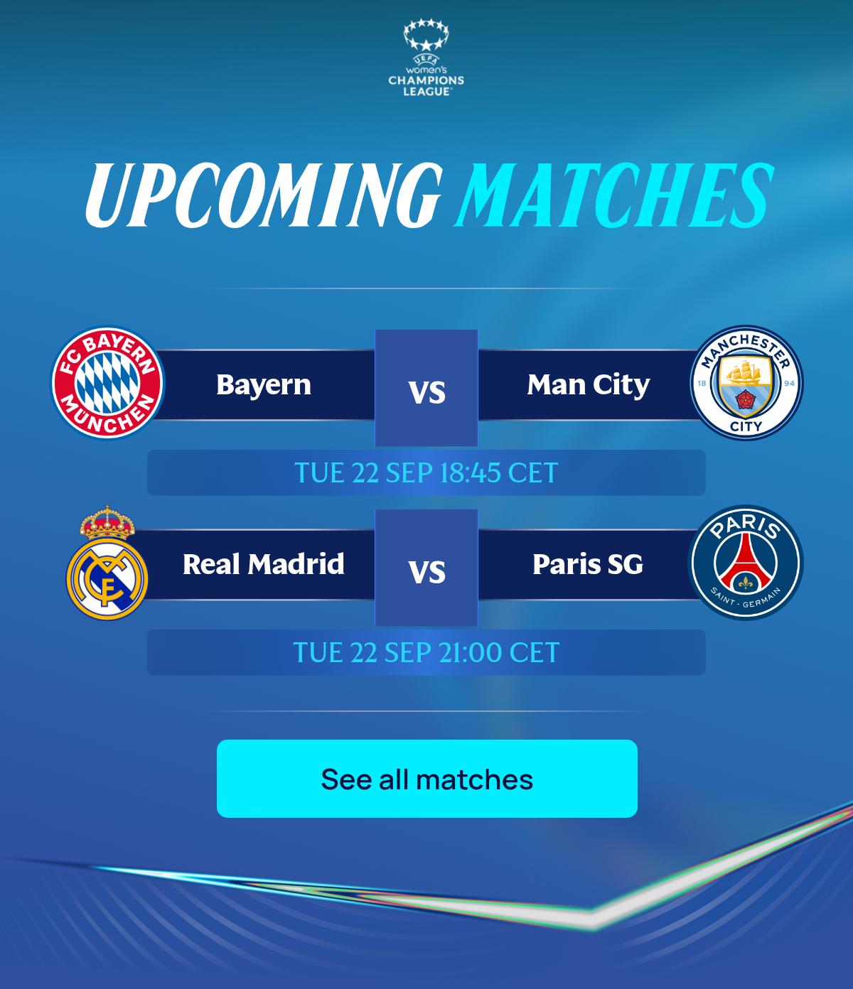 Upcoming matches