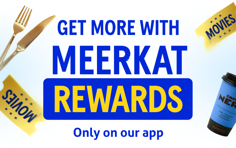 Image with headline 'Get more with Meerkat Rewards only on our app'