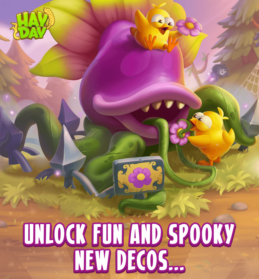 Unlock fun and spooky new decos...