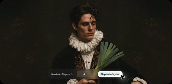Artlist Image Editor splitting an image into layers