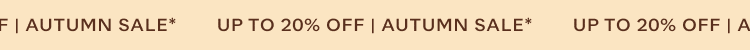 20% off the Autumn Sale