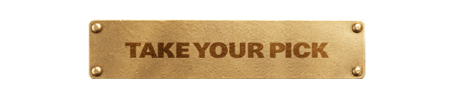 Call-to-action button reading 'Take your pick'