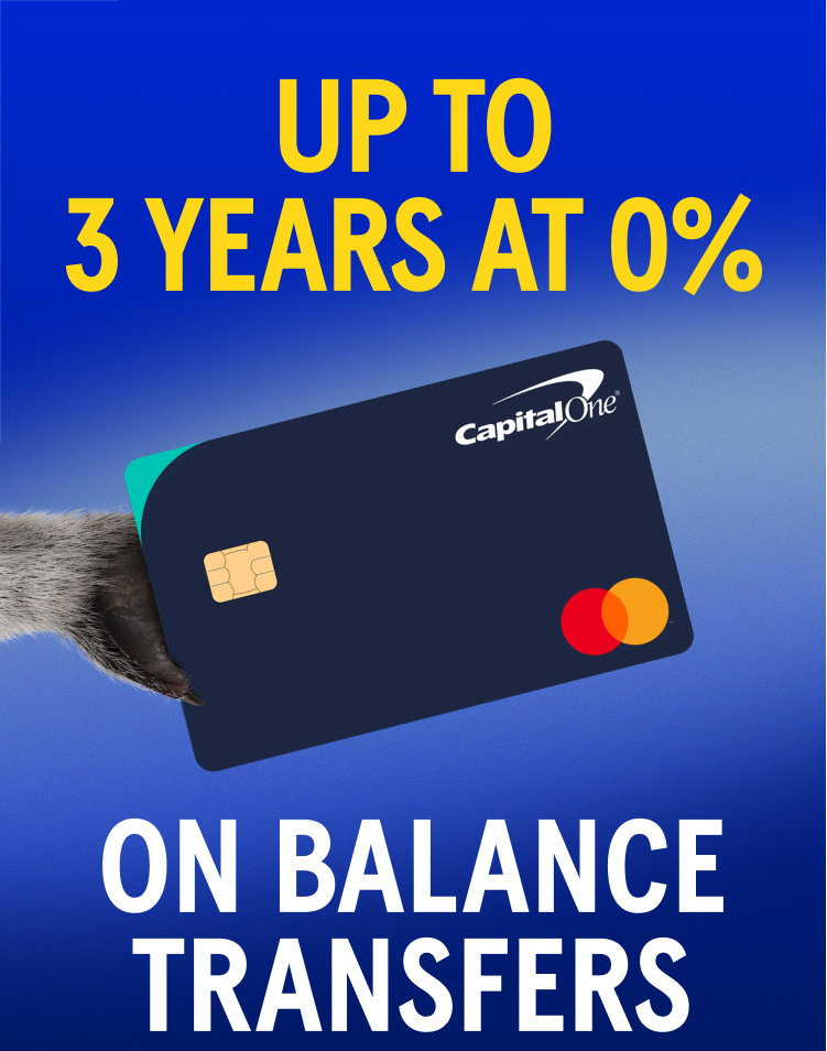 Up to 3 years at 0% on balance transfers