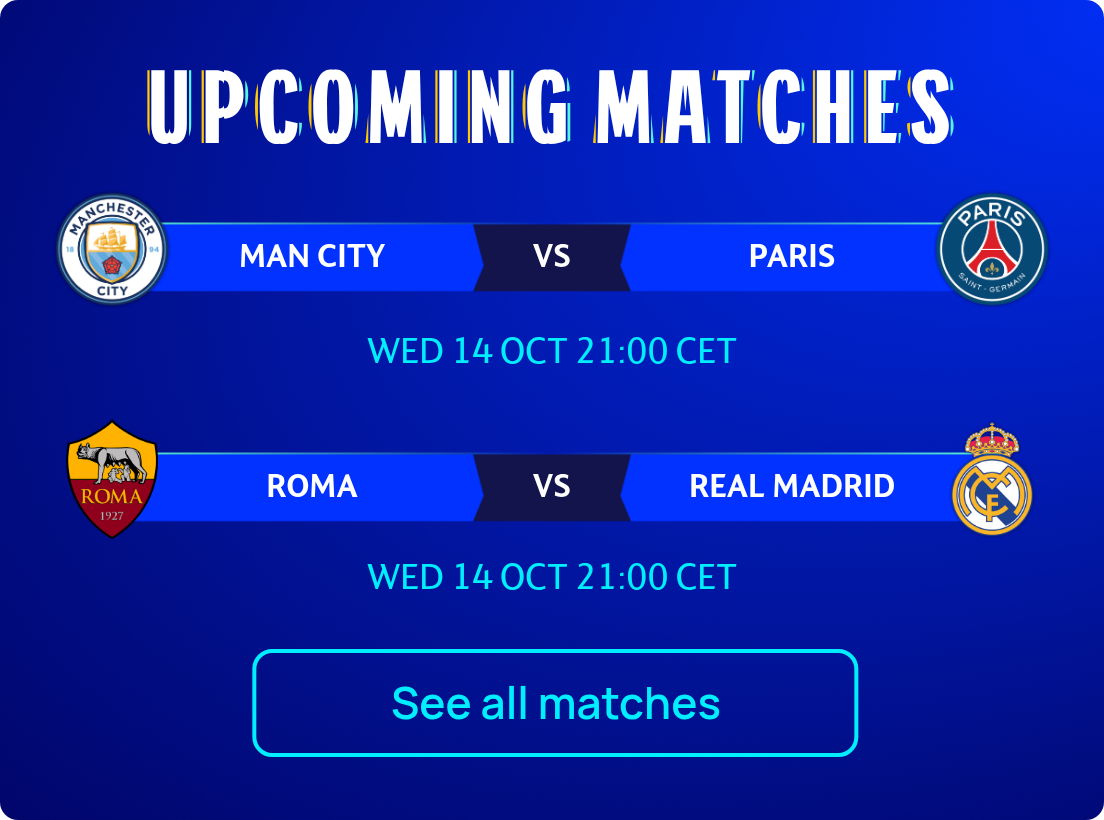 Upcoming matches
