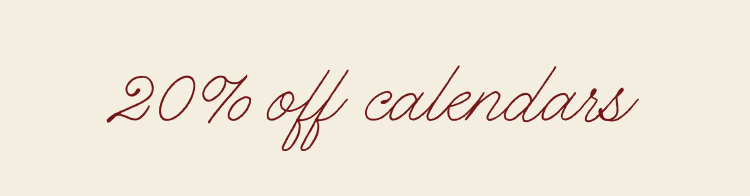 20% off wall calendars