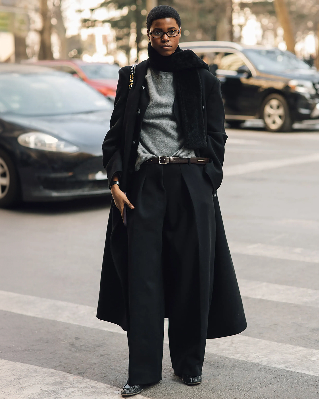 An oversized coat