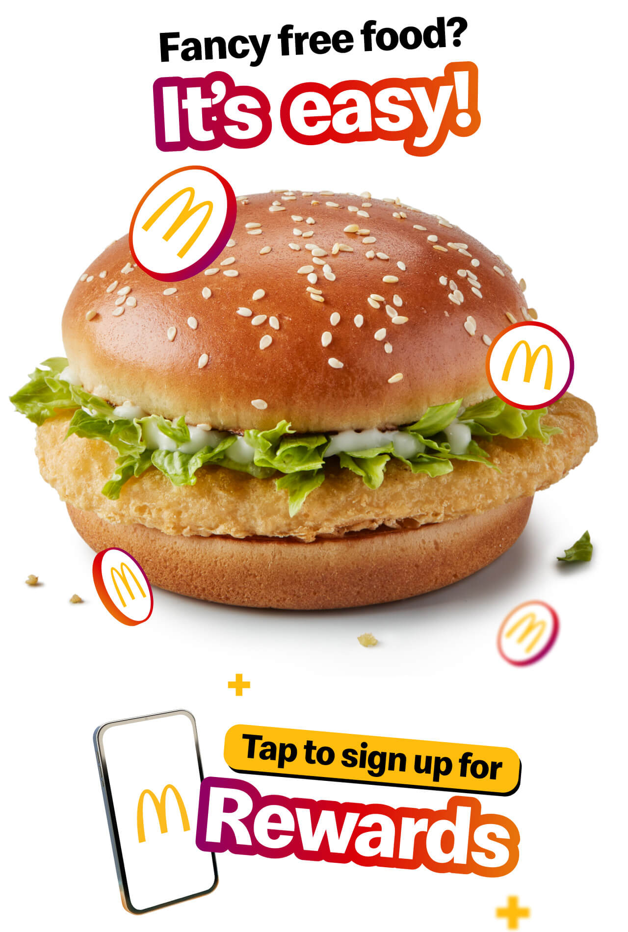 Fancy free food? It's easy - tap to sign up for Rewards
