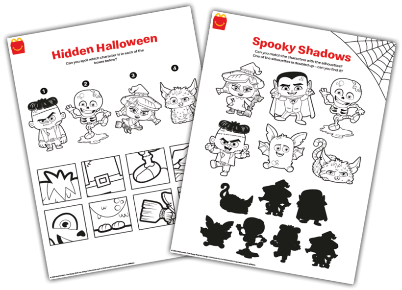 Hidden Halloween & Spooky Shadows coloring pages