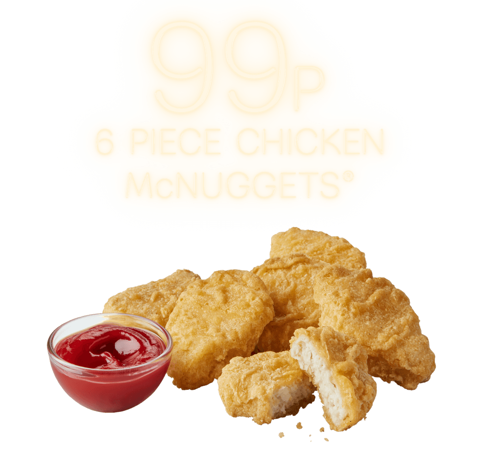 99p 6 piece Chicken McNuggets®