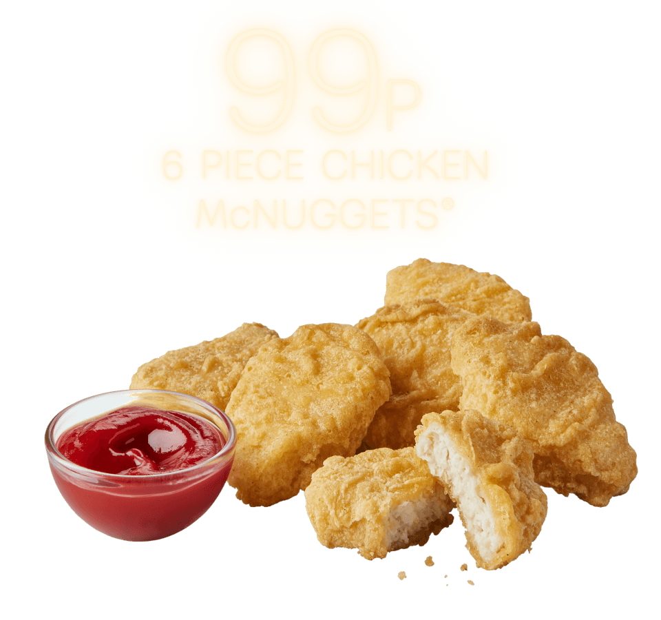 99p 6 piece Chicken McNuggets®