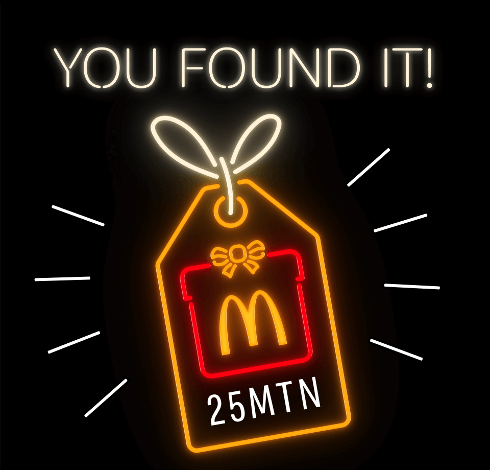 You found it! | Gift tag code: 25MTN