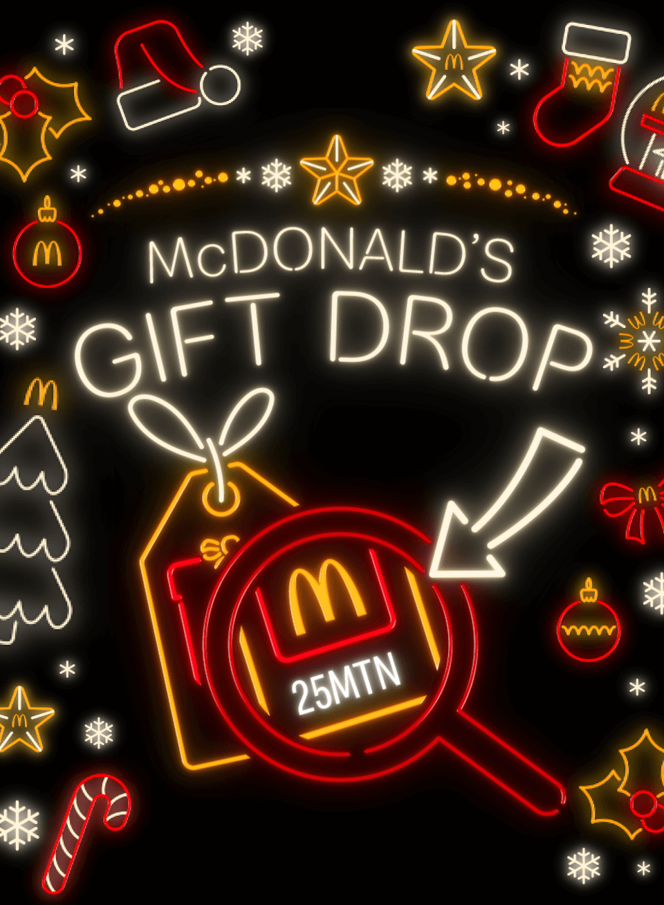McDonald's Gift Drop | Gift tag code: 25MTN