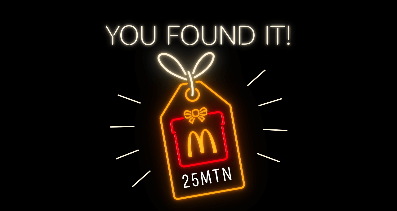 You found it! | Gift tag code: 25MTN
