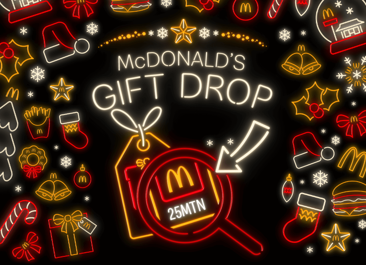McDonald's Gift Drop | Gift tag code: 25MTN